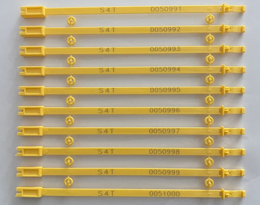 Truck Seal (various colours) - 200mm (carton of 1000 seals) - Security4Transit