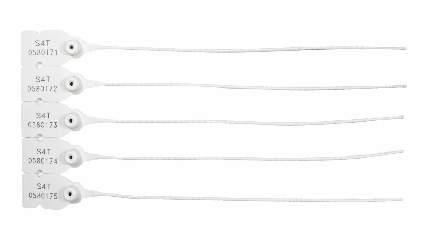 Plastic Seal - White - 27cm (carton of 5000 seals) - Security4Transit