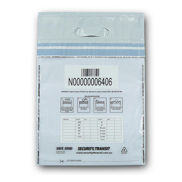Note & Coin satchel with handle (500) - Security4Transit