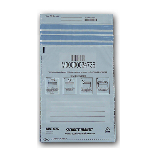 Dual trip security bag opaque (Box of 500) - Security4Transit